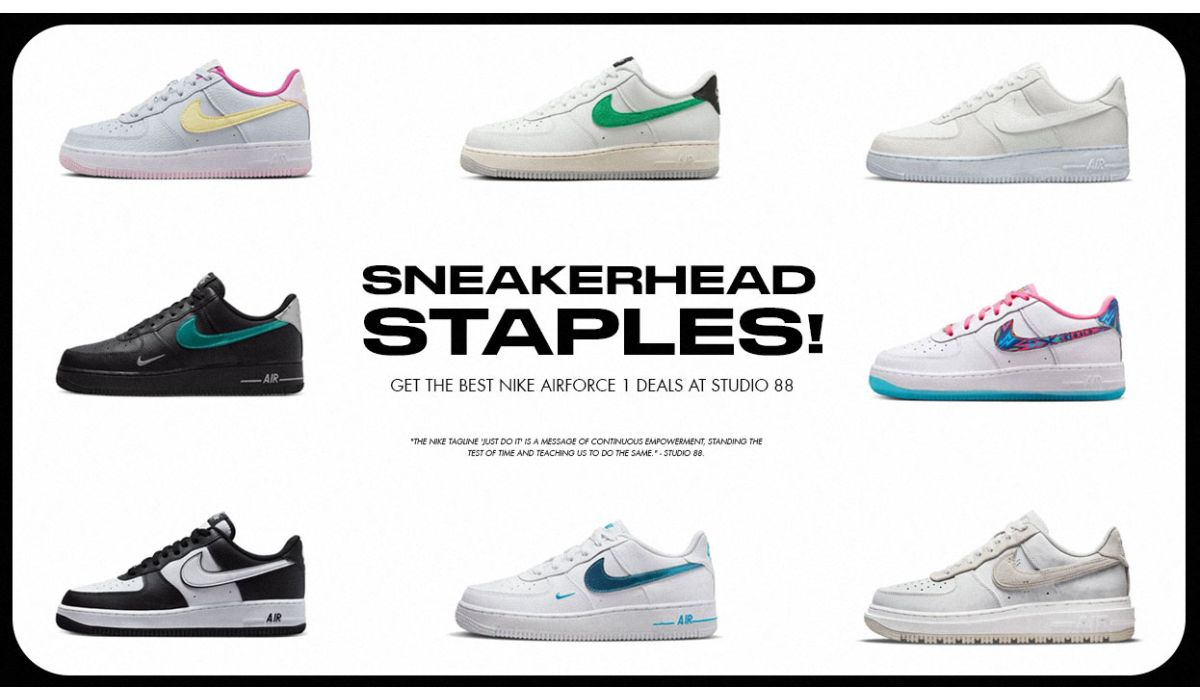Sneakerhead Staples! Get The Best Nike Airforce 1 Deals At Studio 88