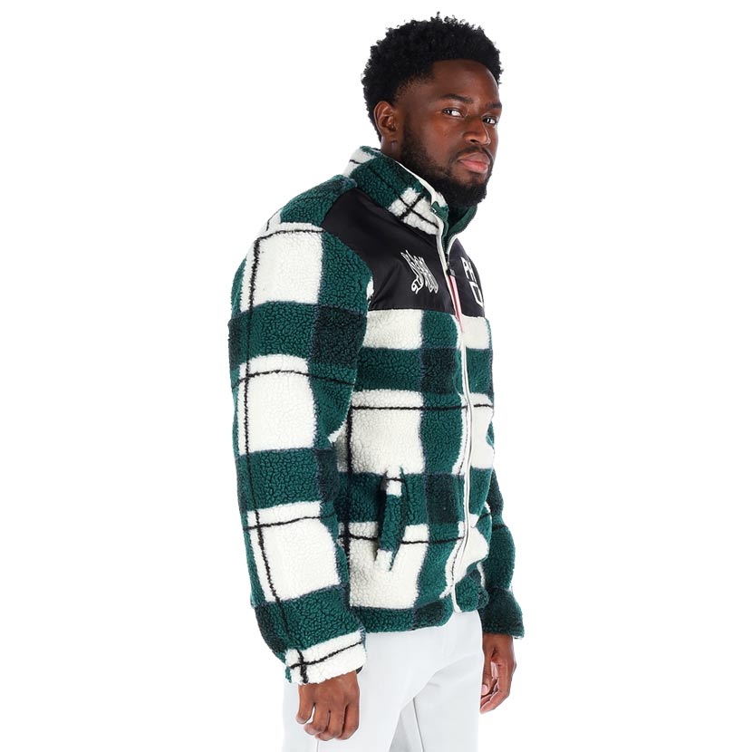 Skhanda World Check Poetry Puffer Jacket Mens Multi | Studio 88