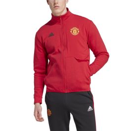 Shop adidas Performance Manchester United Anthem Jacket in Red