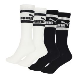 Puma 2 Pack Mid Calf No1 Logo Socks Black/White | Studio 88
