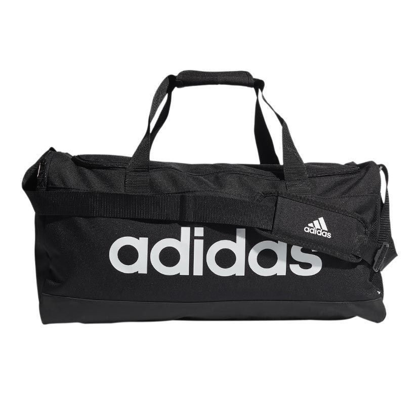 Shop adidas Performance Essentials Logo Duffel Bag Black White |