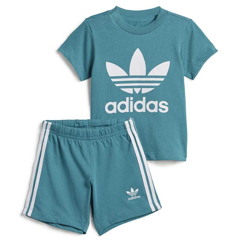 Shop adidas Originals Trefoil Shorts Kids T-Shirt Set Arctic Fusi