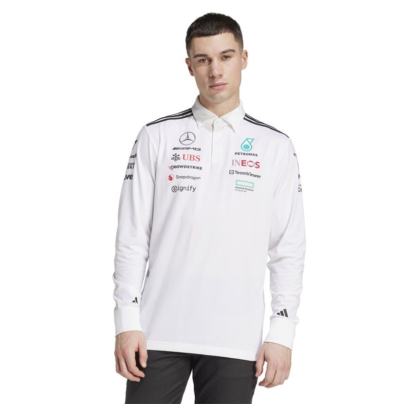 adidas Performance Mercedes AMG Petronas F1 Polo Golfer Mens White