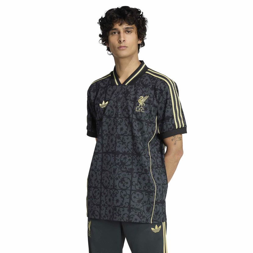 adidas Originals Liverpool FC LF Jersey Mens Carbon/Gold | Studio 88