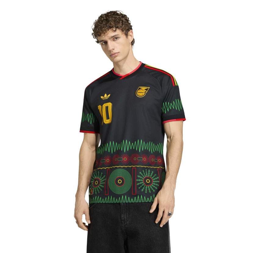 FETICO ё BIOTOP JQ JERSEY MOCK NECK TOP adidas Performance JFF M10 Jamaica Away Jersey Mens Black | Studio 88