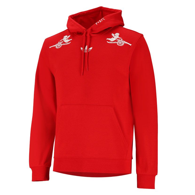 adidas Performance Arsenal FC Places Faces Hoodie Mens Scarlet