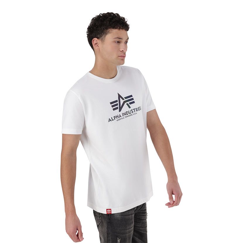Shop Alpha Industries Reflective HD Mens T-Shirt White | Studio 8