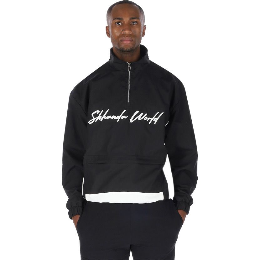 Shop Skhanda World Upside Down Windbreaker Jacket Mens Black | St