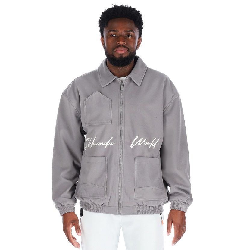 Shop Skhanda World Flaming Concrete Jacket Mens Nickel | Studio 8