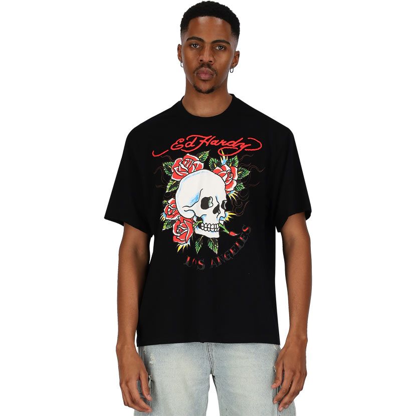 Ed Hardy Life Love Luck T-shirt Mens Black | Studio 88