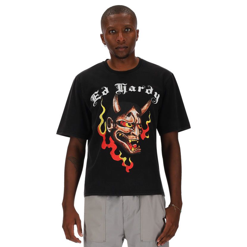 Shop Ed Hardy Cracked Print Chopper T-shirt Mens Shade | Studio 8