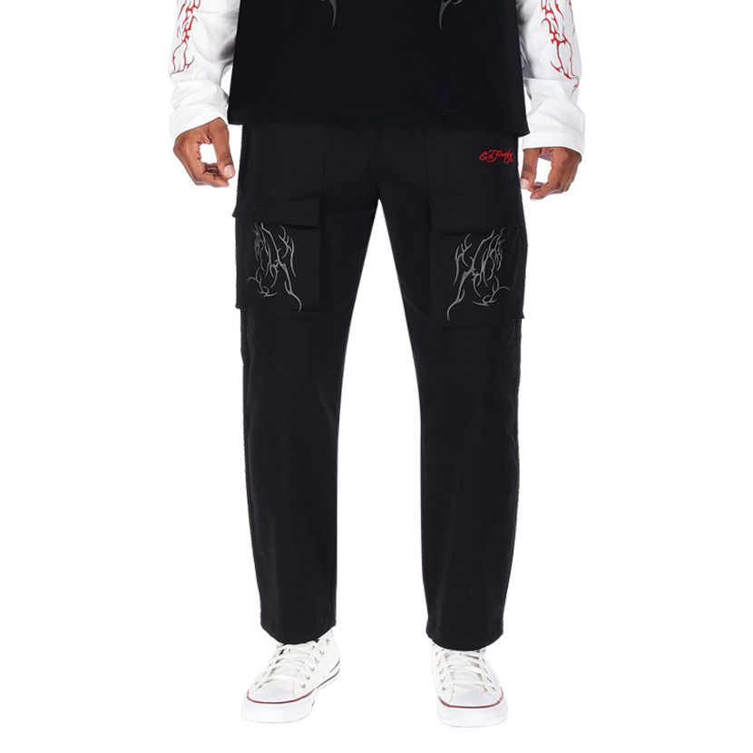 Ed Hardy Neo Geometric Cargo Pants Mens Black | Studio 88