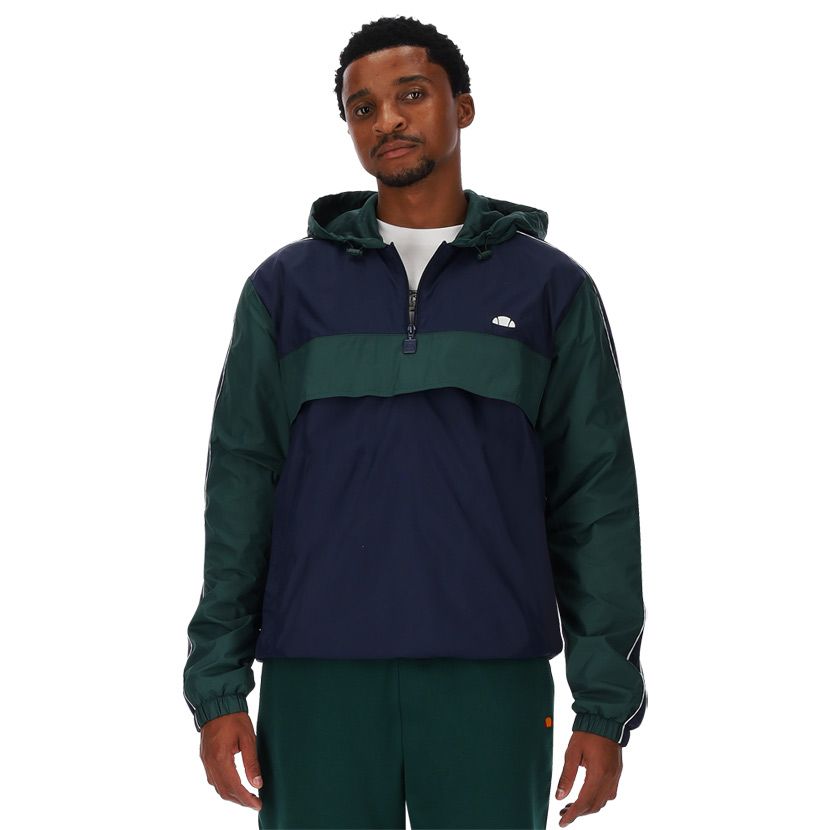 ellesse 1/4 Zip Windbreaker Jacket Mens Rain/Navy | Studio 88