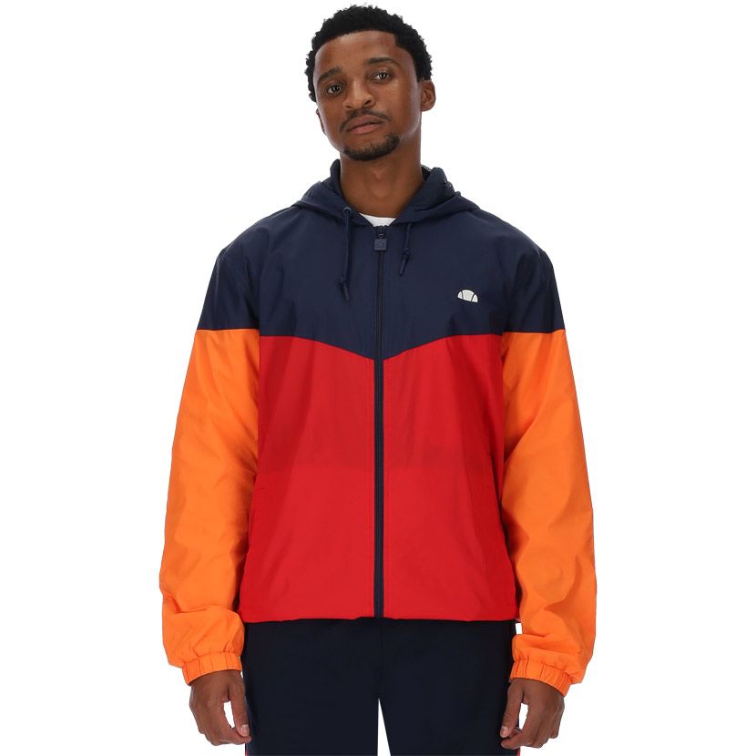 ellesse Full Zip Core Windrunner Jacket Mens Navy/Orange | Studio 88