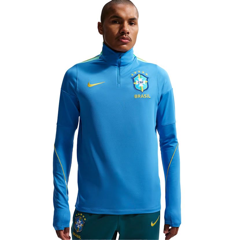 Nike Brazil Strike Dri-FIT Football Drill Tops Mens Light Blue