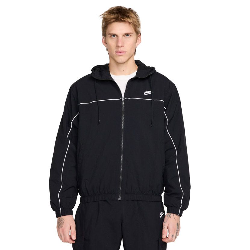 Nike Club Athlete Hooded Jacket Mens Black/White | Studio 88