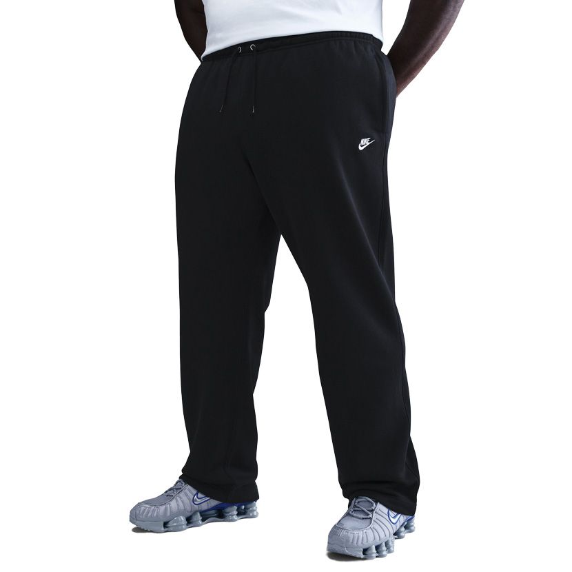 Nike Club Open-Hem Fleece Pants Mens Black/White | Studio 88
