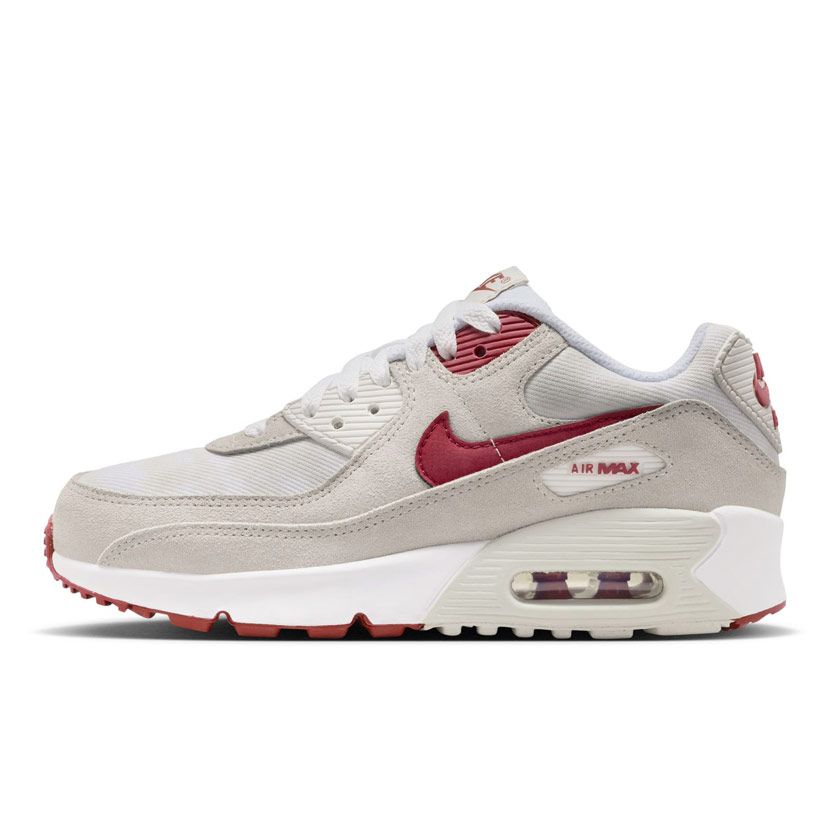 Nike Air Max 90 SE Sneaker Youth White/Crimson | Studio 88