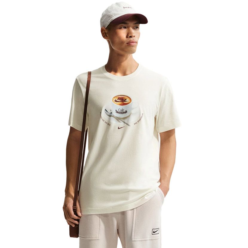 Nike Sportswear Cafe Mug Swoosh T-shirt Mens Sail | Studio 88