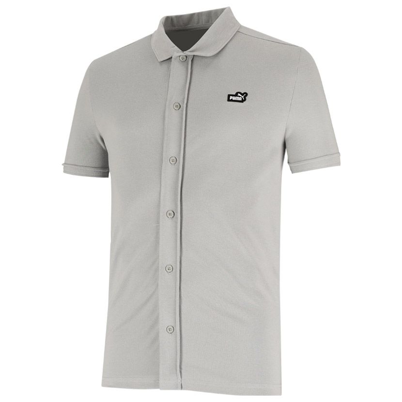 Puma Badge Pique Golfer Mens Grey Echo | Studio 88