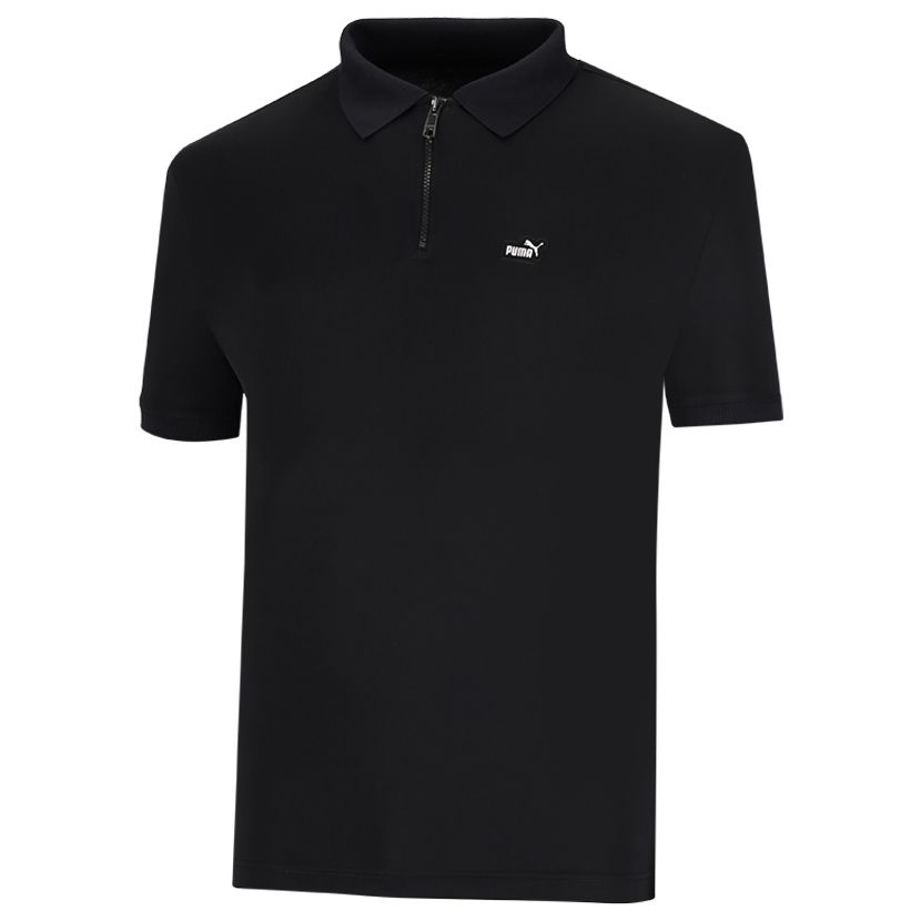 Puma Zip Polo Golfer Mens Black | Studio 88