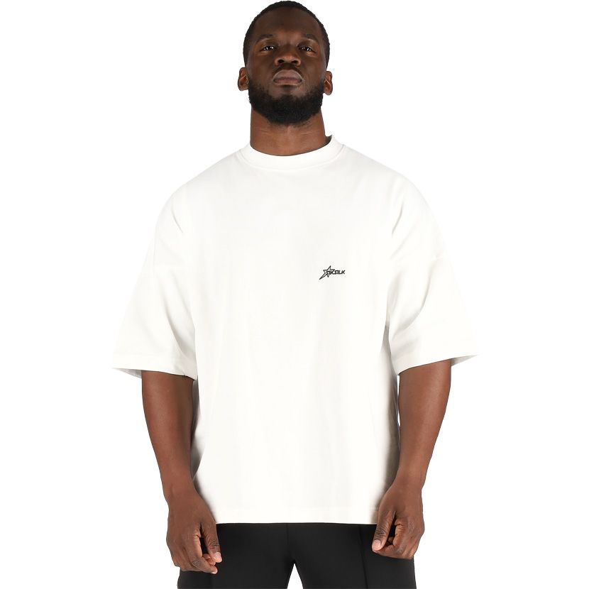 Shop SikSilk Graphic T-shirt Mens Cloud White | Studio 88