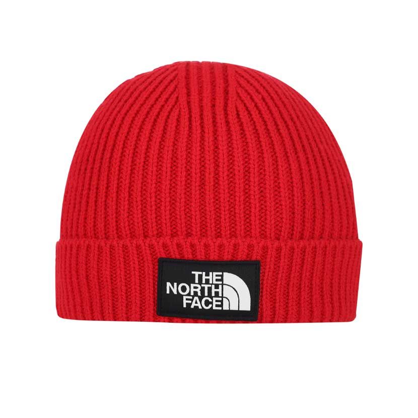 Bouwen Perceptie In de genade van The North Face Logo Cuffed Beanie Red
