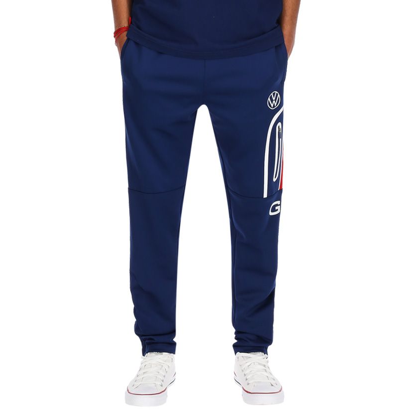 Volkswagen Contrast Panel Trackpants Mens Navy/Salsa | Studio 88