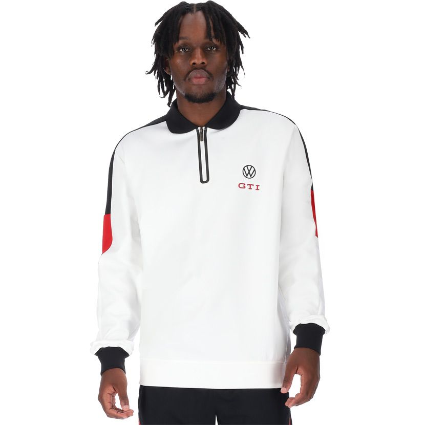 3434 Volkswagen Contrast Colour 3/4 Zip GTI Jacket Mens White/Black