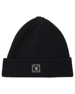 PYB382B-PLAYBOY-CHROME-FISHERMAN-BEANIE-BLK-PB-AW26-MC-0057-V1