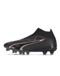 Puma Ultra Match FG/AG Laceless Football Boots, Black/Copper Rose