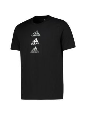 Shop adidas Performance D2M Logo Mens T-shirt Black White | Studio 88