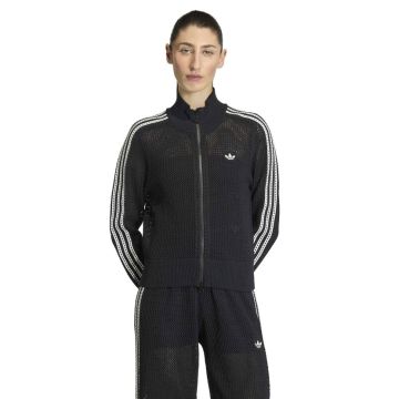 adidas Originals Knitted Crochet Firebird Track Top Womens Black