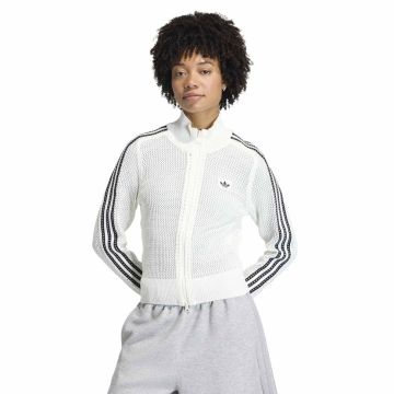 adidas Originals Knitted Crochet Track Top Womens Off White