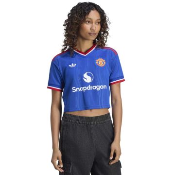 adidas Originals Manchester United 26/27 Away Crop Jersey Womens Blue