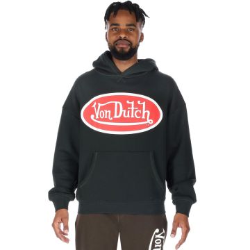 Von Dutch Lozenge Hoodie Mens Jet Black
