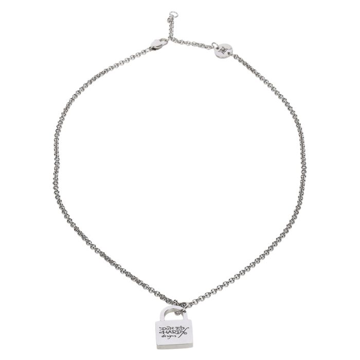 BIO wear ネックレス PADLOCK BEADS NECKLACE Ed Hardy Padlock Pendant Necklace Silver | Studio 88
