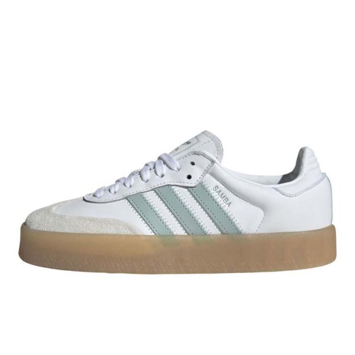 adidas Originals Sambae Sneaker Womens White/Aqua | Studio 88