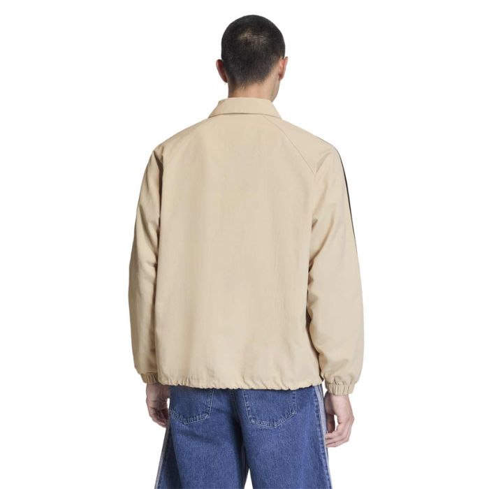 adidas Originals 3 Stripes Coach Jacket Mens Stone Khaki | Studio 88