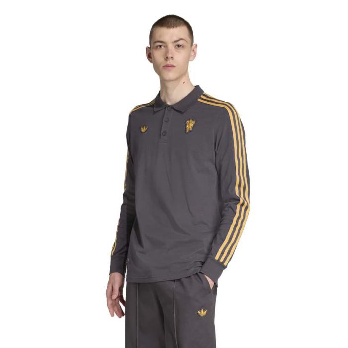 adidas Originals Manchester United Terrace Icons Long Sleeve Polo