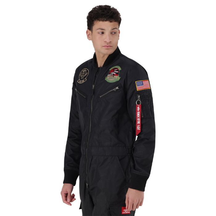 ヨウコALPHA INDUSTRIES アルファ フライト Shop Alpha Industries AOP Cargo Nylon Mens Flightsuit Black | Stu