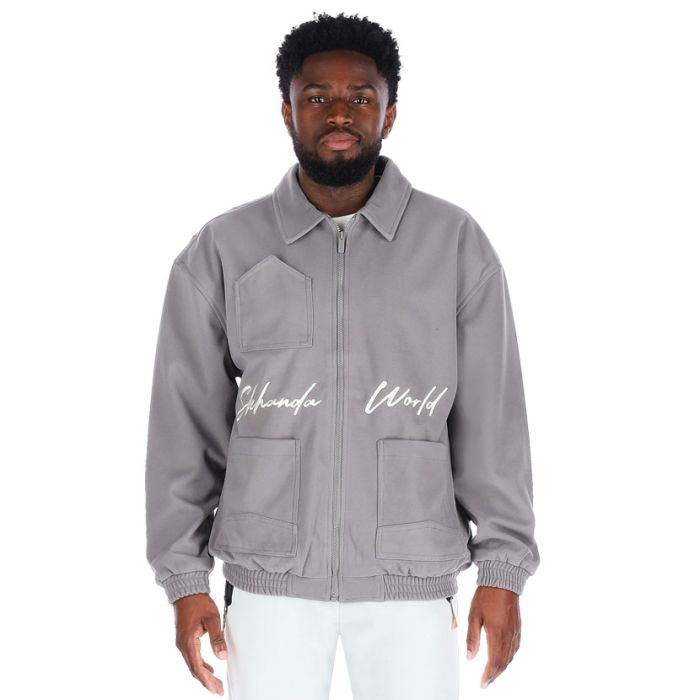 Shop Skhanda World Flaming Concrete Jacket Mens Nickel | Studio 8