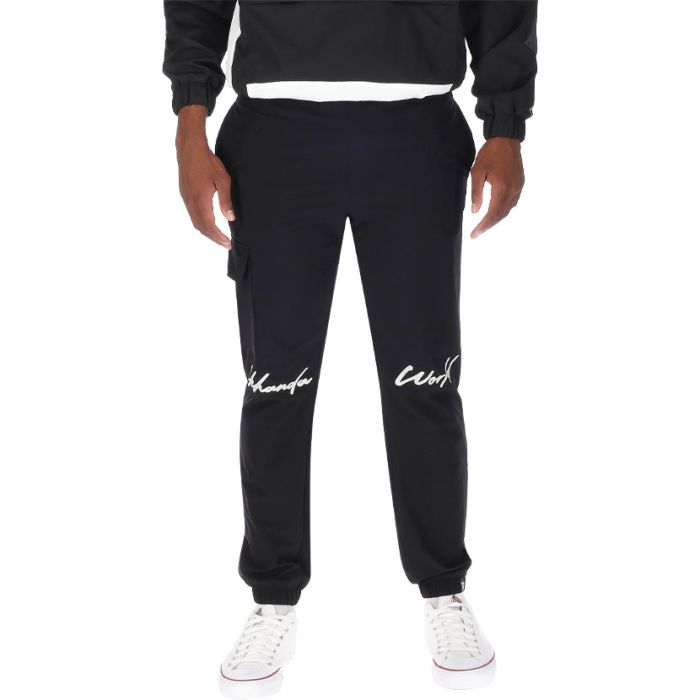 CASH223B-SKHANDA-WORLD-GRAFFITI-CUFFED-BTMS-BLK-SW-AW26-0018A-V1