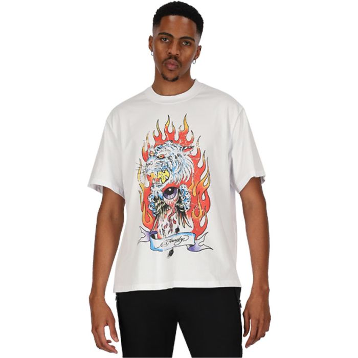 EDH02W-ED-HARDY-SCRATCHED-TEE-WHT-EH-SS25-MA-0002-V1