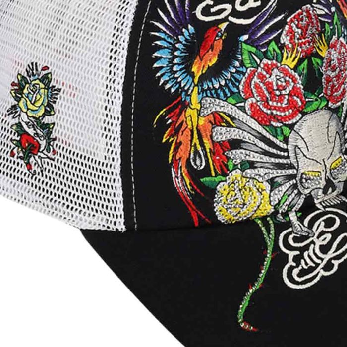 Ed Hardy Skuller Fly Trucker Cap Black | Studio88