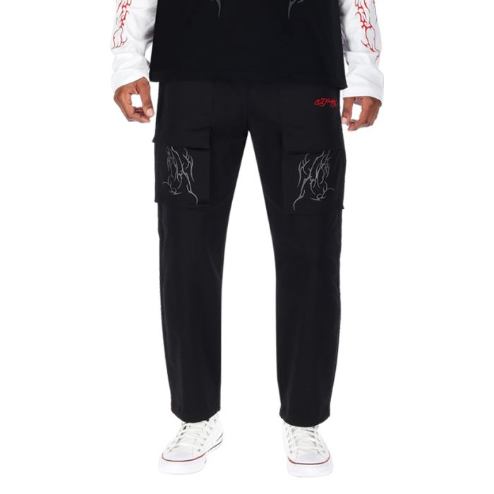 Ed Hardy Neo Geometric Cargo Pants Mens Black | Studio 88