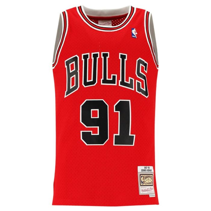 Mitchell & Ness Chicago Bulls 97 Dennis Rodman Jersey Mens Scarlet
