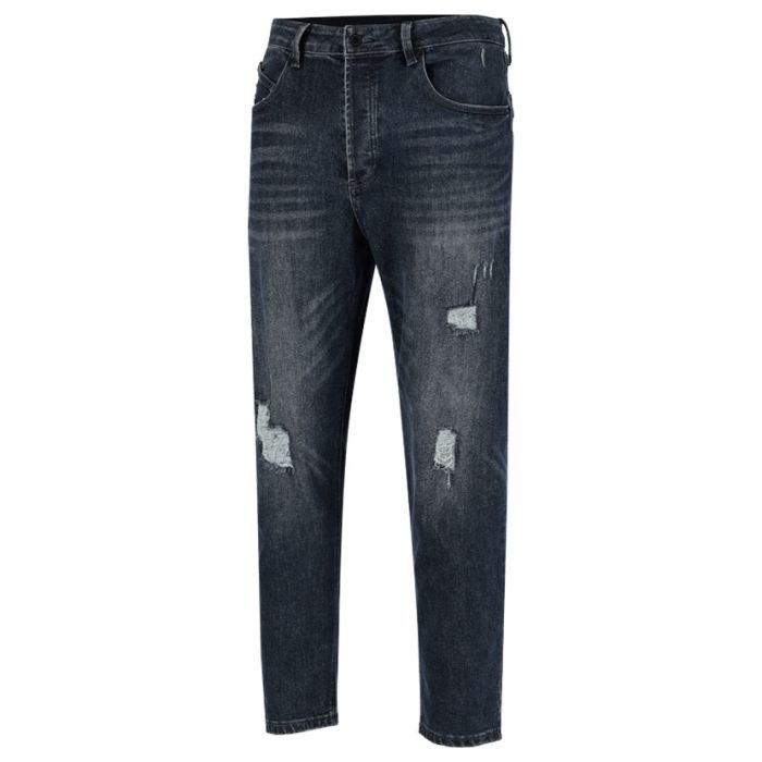 Nautic Spirit Rip Repair Straight Fit Jeans Mens Grey/Black