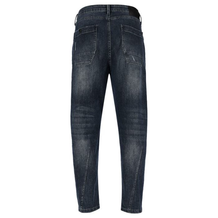 Nautic Spirit Rip Repair Straight Fit Jeans Mens Grey/Black