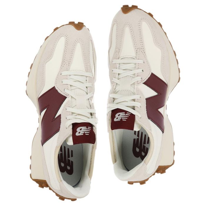 New Balance 327 Sneaker Womens White/Maroon | Studio 88